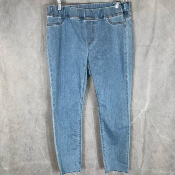 Eileen Fisher frayed hem pull on jeans size small - Picture 1 of 9